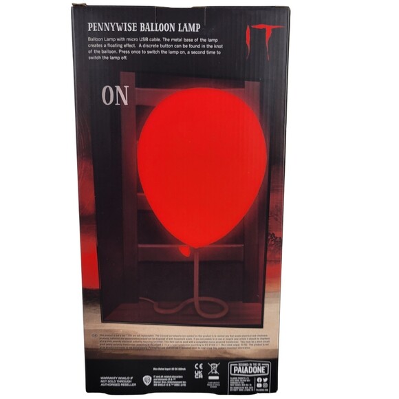 IT Pennywise Red Balloon Lamp Halloween Decor Scary Clown Stephen King Official - Picture 4 of 10